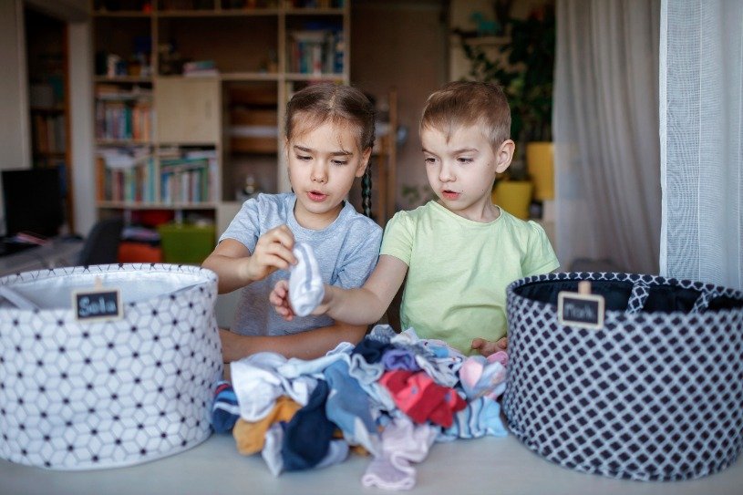 Declutter with kids