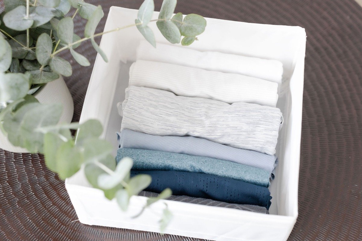 An organised wardrobe